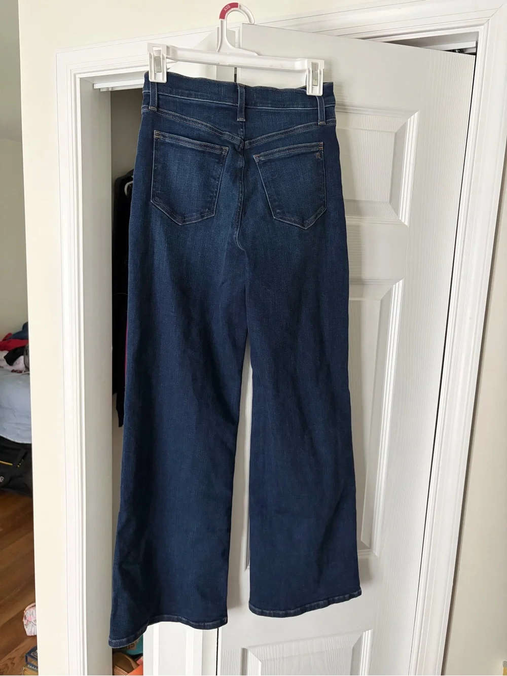 Madewell Dark Blue High-Rise Wide-Leg Jeans